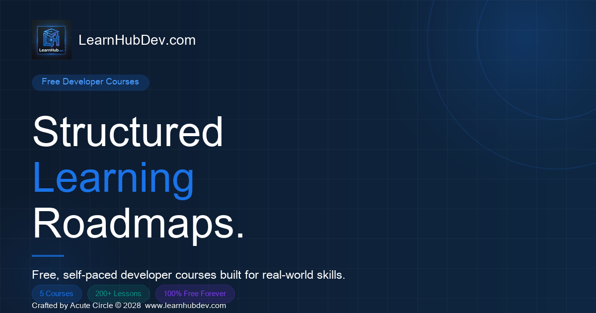 LearnHub — Structured Learning Roadmaps for Developers